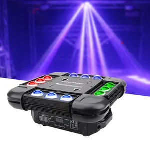 DJ KTV lampu sorot panggung kepala bergerak 2022 baru 12 LED Beam + strobo + laser 4 dalam 1 150W RGBW Mini Led lampu sorot Aluminium + 5000 plastik
