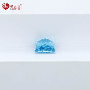 Zirconia Cubica Sintetica 5A+ 4K Taglio Ghiaccio Frantumato Blu Zaffiro Acquamarina Blu <span class=keywords><strong>Mare</strong></span> Reale 4*4mm-10*10mm - Product Image 2