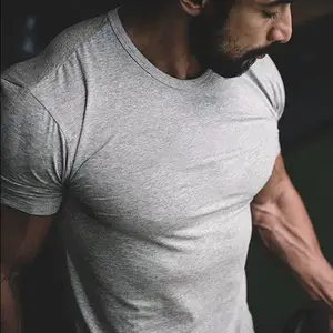 Hochwertige Herren lässige solide Design Fitness-T-Shirt Training Aktivbekleidung schnell trocknend Fitnessbekleidung mit Leggins Sportbekleidung