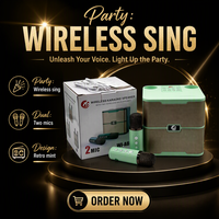 Mini Máquina de Karaoke Portátil Inalámbrica Bluetooth 5.3 con Micrófonos Duales, Larga Duración de Batería, Altavoz para Fiestas KTV