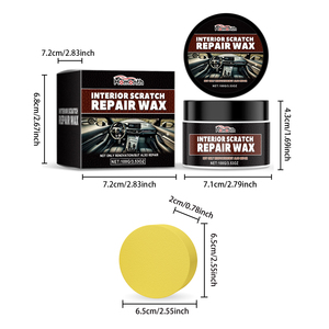 Rayhong 120g Nano Silicone Car Care Set Éponge en tissu <span class=keywords><strong>de</strong></span> cire pour pare-chocs Pièces en <span class=keywords><strong>plastique</strong></span> Nettoyage Couleur Lustre Restauration Garantie 3 ans - Product Image 6