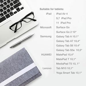 Custom Color Matching Large Capacity Lightweight Portable Simple Pen Storage Inner Bag Felt Non-woven <b>Laptop</b> Foldable <b>Sleeve</b> - Product Image 5