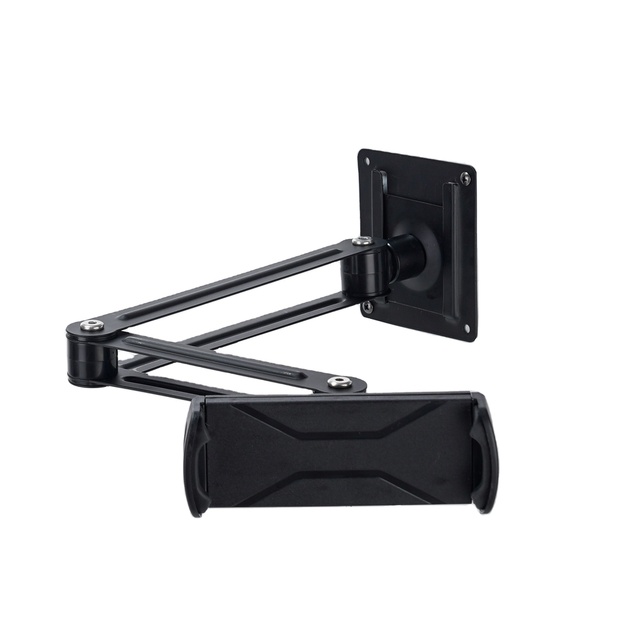 Portable Flexible Foldable Adjustable Wall Mounted 4-12 Inch Tablet PC Cell Phone Stand Holder Strong Holding Aluminium Clip Fix