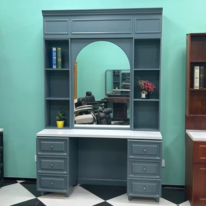 Station de miroir de salon durable, meubles de salon commerciaux modernes multifonctionnels en <span class=keywords><strong>bois</strong></span> pour <span class=keywords><strong>centre</strong></span> <span class=keywords><strong>commercial</strong></span> et hôtel, salon de coiffure et de beauté - Product Image 6