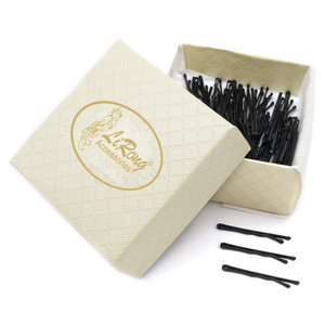 Liron 100 Uds horquillas Horquillas para el cabello pinzas para el cabello de acero 3,5 Cm/1,38 "accesorios para el cabello con caja de regalo para niñas (negro) - Product Image 2
