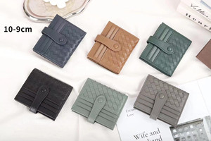 Vente en gros de sacs à main en peau de mouton tissés à chaud, porte-cartes en cuir véritable à la mode simple, porte-cartes pour hommes et femmes - Product Image 3