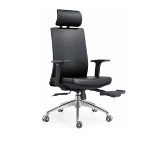 Conference meeting chair Office staff chair executive home office ergonomic PU leather chair with footrest