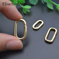 Résultats de bijoux antirouille couleur or 18 carats fermoirs à ressort rectangulaires ovales pour la fabrication de colliers et de bracelets à faire soi-même