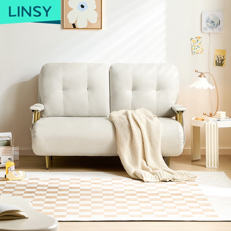 Leather Fold Out Sofa Bed Space-Saving Stylish Design