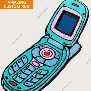Alfombra de disco de videojuegos de diseño redondo con forma de CD personalizada alfombra hecha a mano de pila alta para sala de estar - Product Image 4