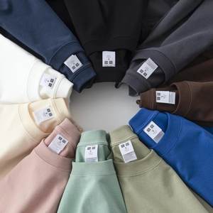 Short-sleeved T-<b>shirt</b> <b>Men's</b> Pure Cotton Round <b>Collar</b> <b>High</b> Quality Solid Color Loose Weight Combed Cotton Bottom <b>Shirt</b> - Product Image 5