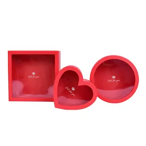 Роскошный комбинированный набор из трех предметов, прозрачная упаковка, коробка для цветов на День Матери