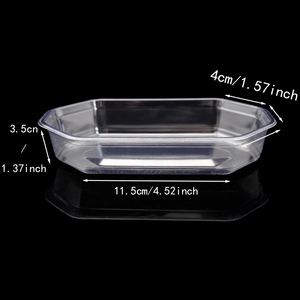 <span class=keywords><strong>Plateau</strong></span> octogonal transparent en PET jetable pour vente en gros, idéal pour la présentation à emporter, les pique-niques, la restauration, les salades, les repas, les fruits, les sushis et les services alimentaires. - Product Image 3