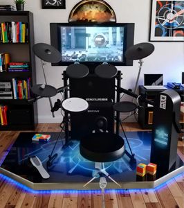 Super Jazz Drum <span class=keywords><strong>Arcade</strong></span>-Spielautomat, Münzbetrieben, 110/220V, Schwarz, Kunststoff und Metall, 1 Jahr Garantie, Englische Sprache - Product Image 2