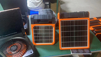 Ventilateur de camping solaire LED pliable, portable, 6 pouces, 4 vitesses, rechargeable par USB, anti-moustiques