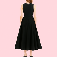 Robe d'été corset simple et sans manches à encolure en O personnalisée et élégante pour femmes