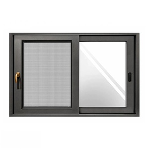 Fenêtre coulissante en aluminium économique, double vitrage, taille standard, pour projets de construction et fenêtres résidentielles - Product Image 2