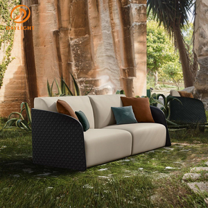 イタリアデザインの高級ブランドソファ、本革製リビングルーム家具、中国製、別荘向け、売れ筋商品 - Product Image 2