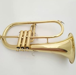 <span class=keywords><strong>Trompette</strong></span> Flugelhorn en Si bémol laqué or, <span class=keywords><strong>prix</strong></span> d'usine, instrument en laiton pour performance professionnelle et débutants - Product Image 3