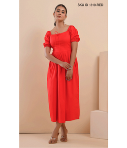 Vestido de Mujer 100% Algodón con Estampado Floral, Corte en A, Ligero, Transpirable, Ecológico, Informal, para Verano, Uso Diario - Product Image 1