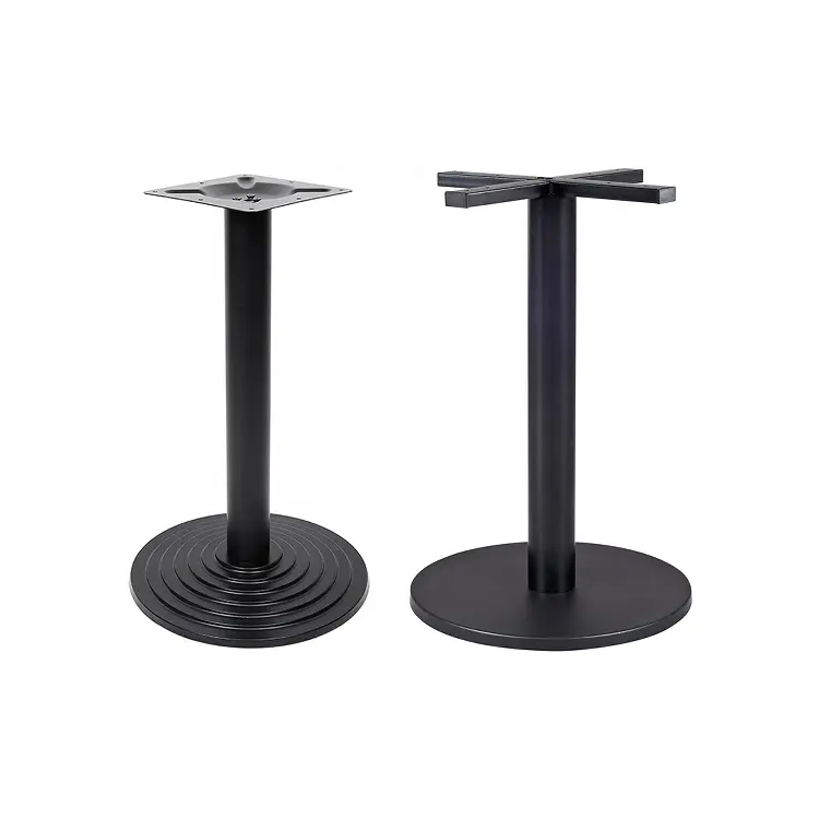 Masa bacak çerçeve restoran masa tabanı yüksek kaliteli karbon çelik mobilya bacak yuvarlak mermer Metal yemek sehpa tabanı