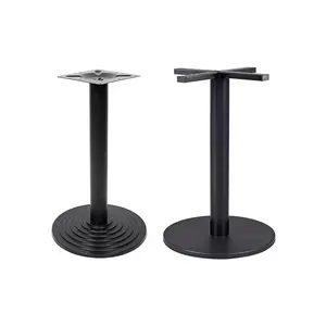 Base de mesa de jantar em aço carbono de alta qualidade, perna redonda para móveis, metal e mármore, base para mesa de café
