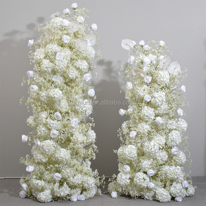 ซุ้มดอกไม้ประดิษฐ์สำหรับตกแต่งงานแต่งงาน สีฟ้า รุ่น W-FRB002 ขายส่ง - Product Image 2
