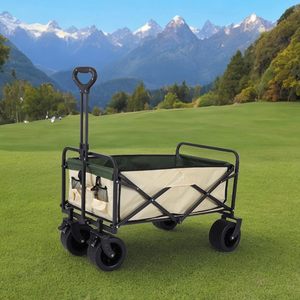 Chariot pliable portable avec porte-gobelets, chariot utilitaire de jardin pour la famille, le patio, le parc, le <span class=keywords><strong>camping</strong></span>, les voyages - Product Image 5