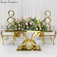 Table de mariage design de luxe en gros table de mariée en acier inoxydable près de chez moi