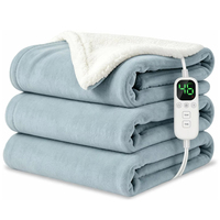 Couverture chauffante électrique personnalisée en polaire douce et moelleuse, réglable en température, lavable, cadeau d'hiver, fournisseur en gros
