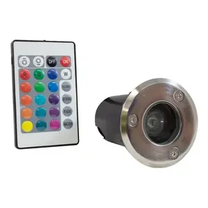 Da incasso 1W RGB LED giardino luci multicolore telecomando pacchetto di 10 pezzi - Product Image 4
