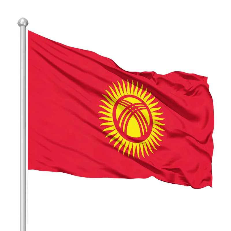 Promotional Product 3*5ft 100%polyester all country flag professional printing custom Kyrgyzstan flag fast shipping