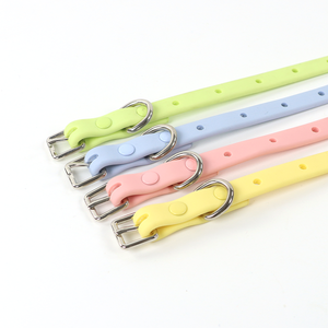 새로운 제조 업체 사용자 정의 로고 방수 웨빙 열가소성 폴리 우레탄 웨빙 PVC 개 목걸이 애완 동물 개 목걸이 세트 - Product Image 3