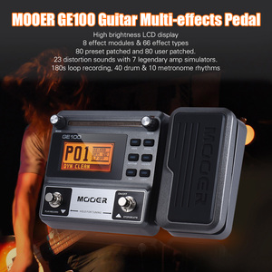 MOOER GE100 pedale effetto processore Multi-effetti per chitarra con registrazione Loop (180 secondi) accordatura della scala di regolazione del ritmo Tap-Tempo