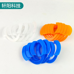 Ouvre-bouche bleu de type O, 65.6MM x 70MM x 12MM, support dentaire en silicone souple pour adultes, équipement de thérapie orale - Product Image 2