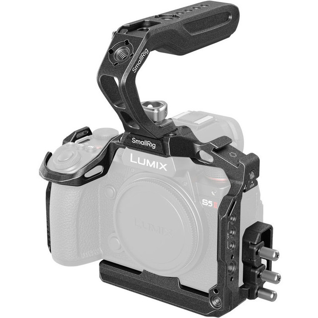 For Smallrig Black Mamba Cage Kit for Panasonic LUMIX G9 II / S5 II / S5 IIX with Top Handle Cable Clamp Camera Cage 4024