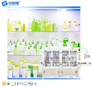 Automatic hand washing sanitizer liquid soap shamoo detergent filling capping labeling machine packaging line for small business