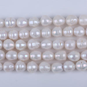 Perles d'eau douce naturelles en vrac, forme riz blanc, 18 cm, 12-13 mm, pour accessoires de collier DIY, colorées, Chine - Product Image 2