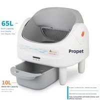 Nouvelle litière pour chat automatique semi-ouverte intelligente et facile à nettoyer avec construction en plastique PP et métal, capacité de 20 L, 1 kg