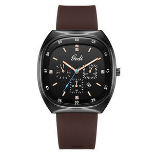 Reloj de Mujer de Alta Gama, Reloj de Estudiante con Esfera Ovalada, Silicona, Resistente al Agua, con Calendario - Product Image 6