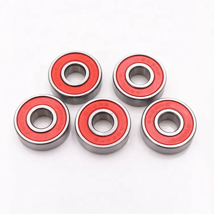 Diepe Groef Kogellager Abec 9 Rood Rubber Afdichting 608-2rs Groothandel Skateboard Lagers 608rs Kogellager 608 2rs