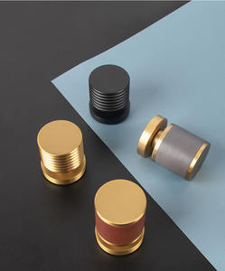 Минималистский роскошный Лидер продаж дизайн невидимая дверная ручка Современная твердая латунная накатанная дверная ручка с защелкой из матовой латуни - Product Image 6