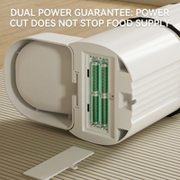 Distributeur automatique intelligent pour chiens et chats, batterie rechargeable, distribution de portions précises et programmées, conception anti-colmatage, rappel de faible niveau de nourriture