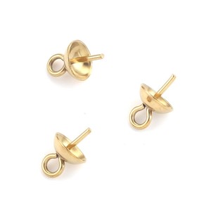 Stainless Steel Half <b>Moon</b> Pendant Holders For <b>Earring</b> Making 10Pcs Smooth Finish Jewelry Findings Components - Product Image 5