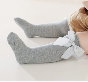 Fille étudiante princesse robe de bébé avec grand nœud et tube lâche chaussettes décontractées tricotées antibactériennes chaussettes d'hiver - Product Image 3