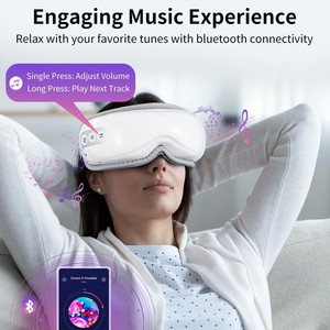 Hisashi Eye Massager With Music <b>Heating</b> Vibration For Office Home Travel School Relief - Product Image 4