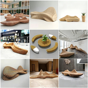 Banc d'arbre en PRV J008 <span class=keywords><strong>de</strong></span> fabrication directe, siège d'arbre intégré personnalisé, léger et résistant aux intempéries, mobilier <span class=keywords><strong>de</strong></span> place publique pour aéroport - Product Image 5