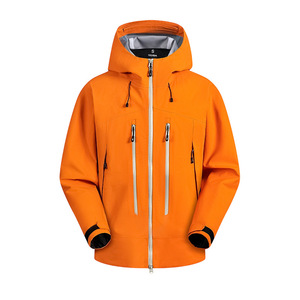 Veste coupe-vent à capuche pour homme, couleur unie, simple couche, vêtements d'extérieur - Product Image 3