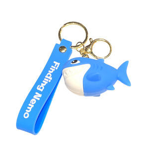 Llaveros de animales de dibujos animados subacuáticos al por mayor, hechos de PVC, con accesorios para bolsos o regalos para Navidad - Product Image 6