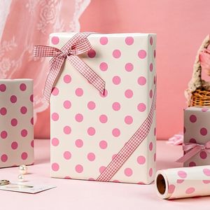 Pink and Beige Dots <b>Wrapping</b> <b>Paper</b> Daily pink and beige dot double-sided packaging <b>paper</b> Original customized gift <b>wrapping</b> <b>paper</b> - Product Image 1